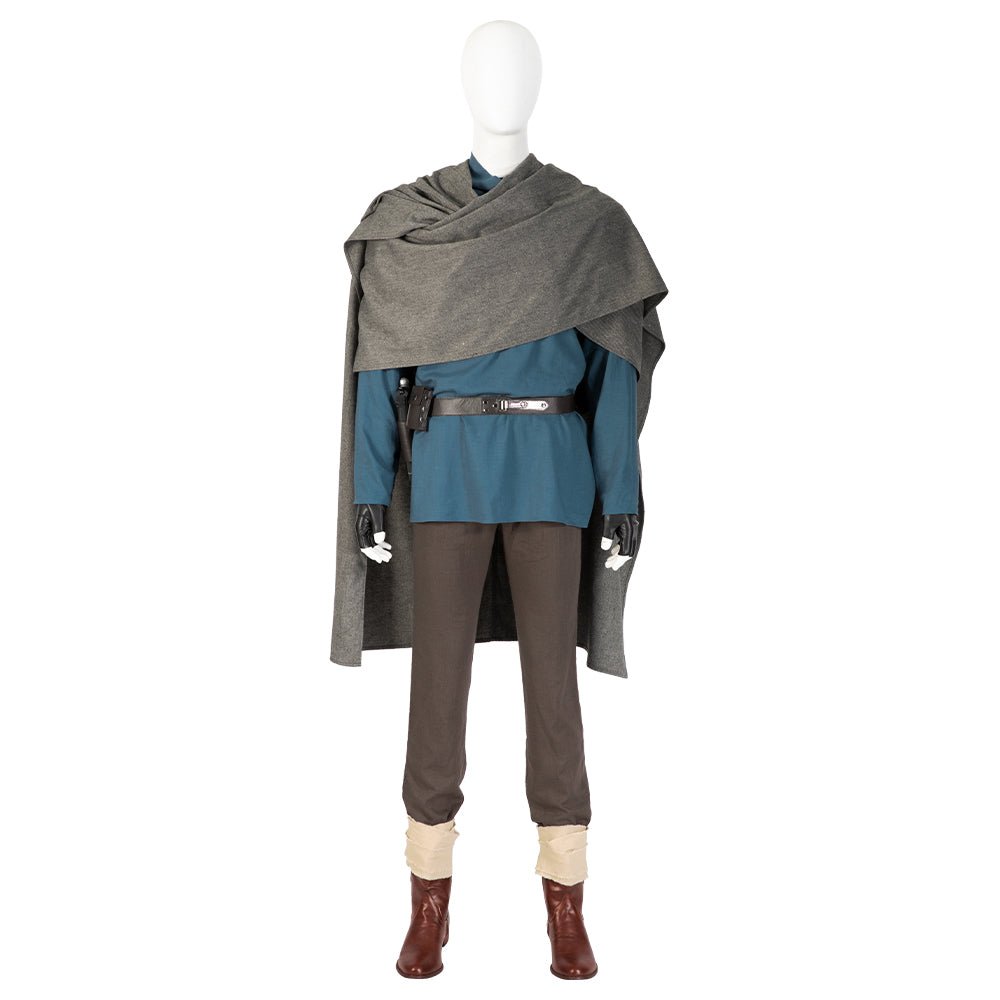 Conjunto de Traje Azul de Obi-Wan Kenobi de Star Wars para Halloween e Cosplay - Estrela Cosplay
