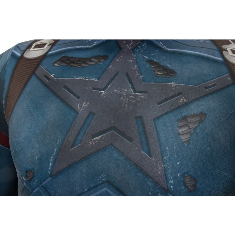 Macacão de Cosplay do Capitão América de Avengers: Guerra Infinita para Adultos - Estrela Cosplay