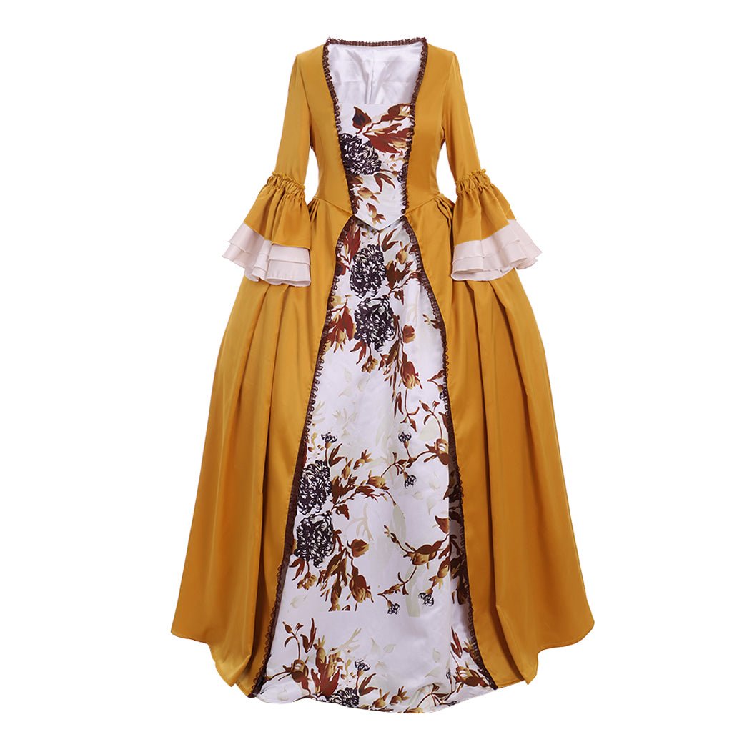 Fantasia Outlander Claire Randall, Vestido Amarelo para Cosplay e Halloween - Estrela Cosplay