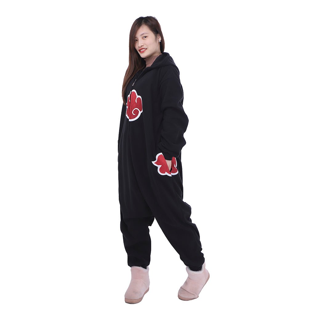 Macaquinho Anime Akatsuki Nuvem Pijama Adulto Unissex Poliéster para Halloween Carnaval Cosplay - Estrela Cosplay