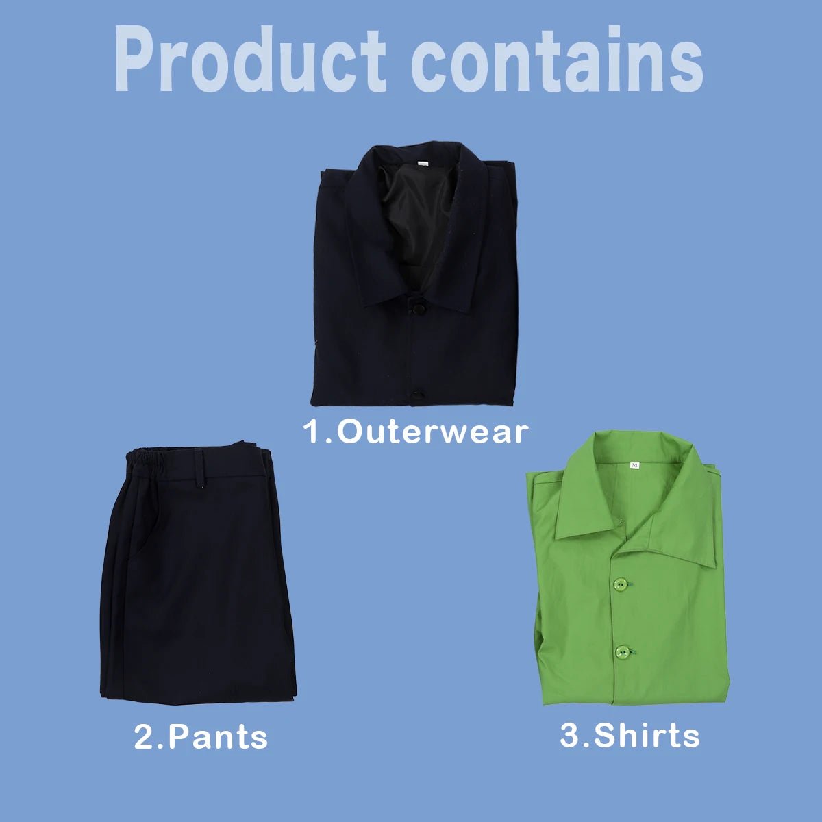 Fantasia Cosplay Isagi Blue Lock - Camisa Verde, Calça Preta e Peruca - Presente para Fãs de Anime - Estrela Cosplay