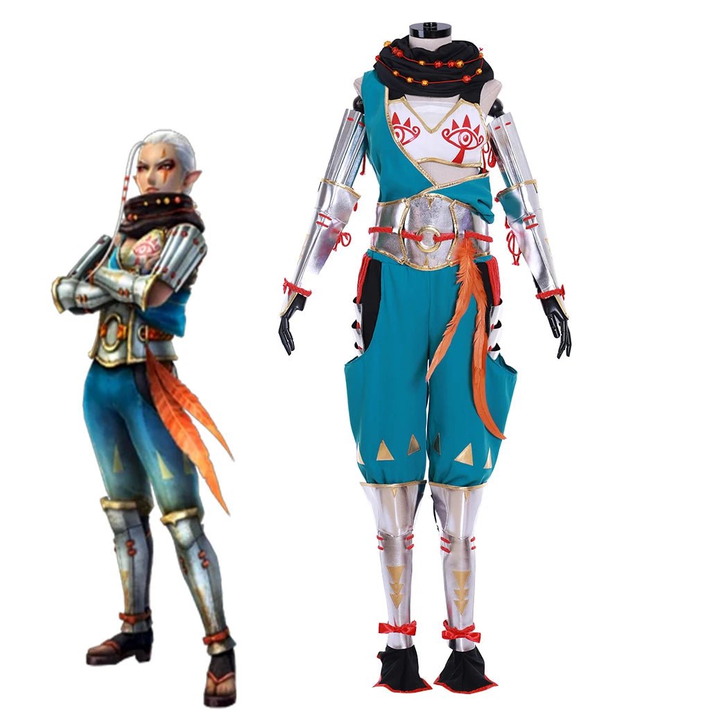 Fantasia Cosplay Impa Jogo para Mulher - Top Crop, Calça e Traje de Combate Fantasia para Halloween, Carnaval, Festa e Disfarce de Guerreira - Estrela Cosplay