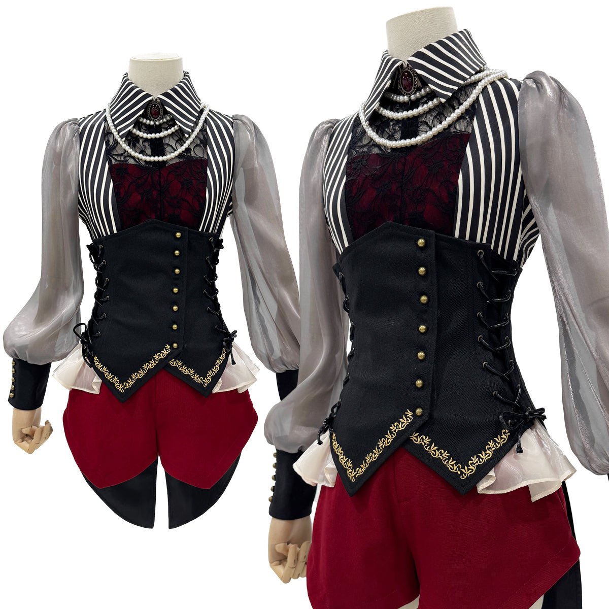 Fantasia de Cosplay Wakutenshi Wakamatsu de BanG Dream! Ave Mujica - Qualidade Premium - Estrela Cosplay