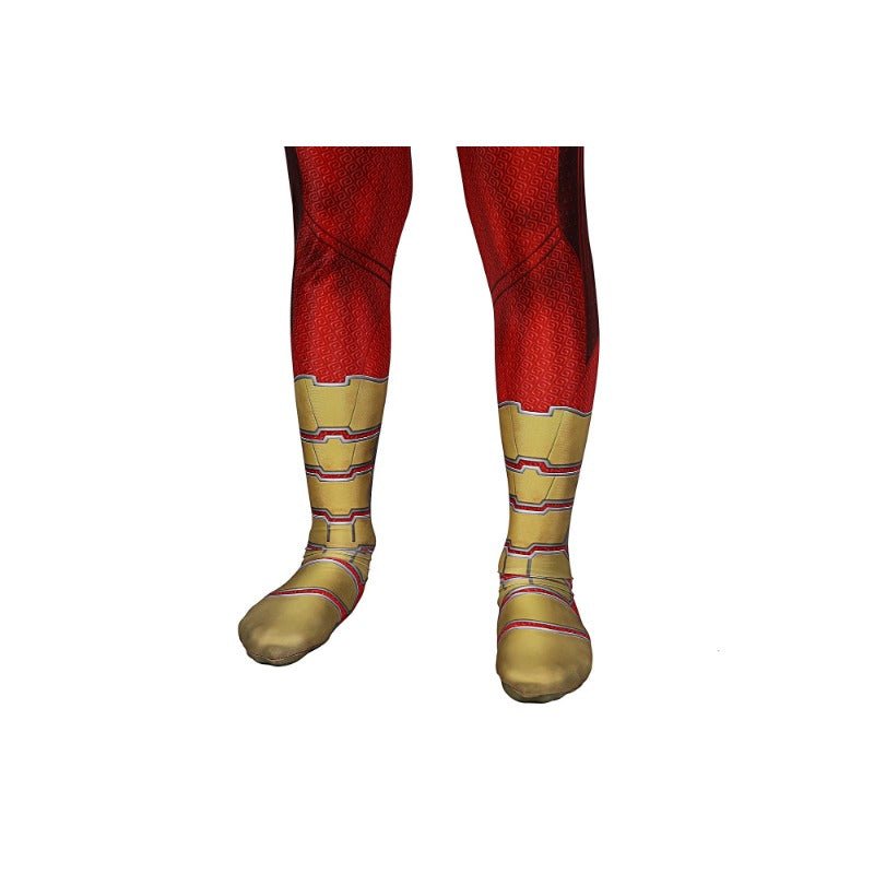 Nova Fantasia Infantil Billy Vermelho Power Rangers Cosplay - Traje Halloween Zentai Macacão e Capa - Estrela Cosplay