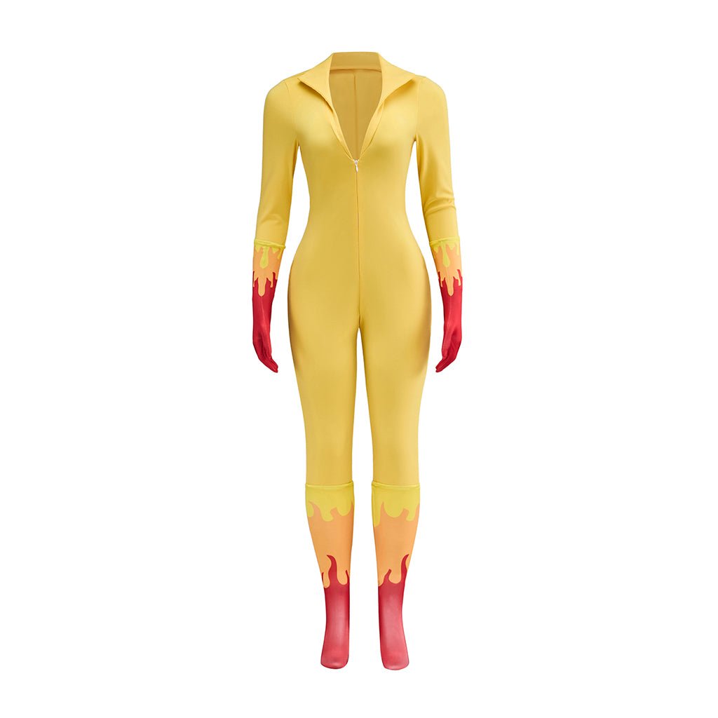 Traje de Cosplay Firestar – Amigos Espantosos Anjo Super-Herói Bodysuit - Estrela Cosplay