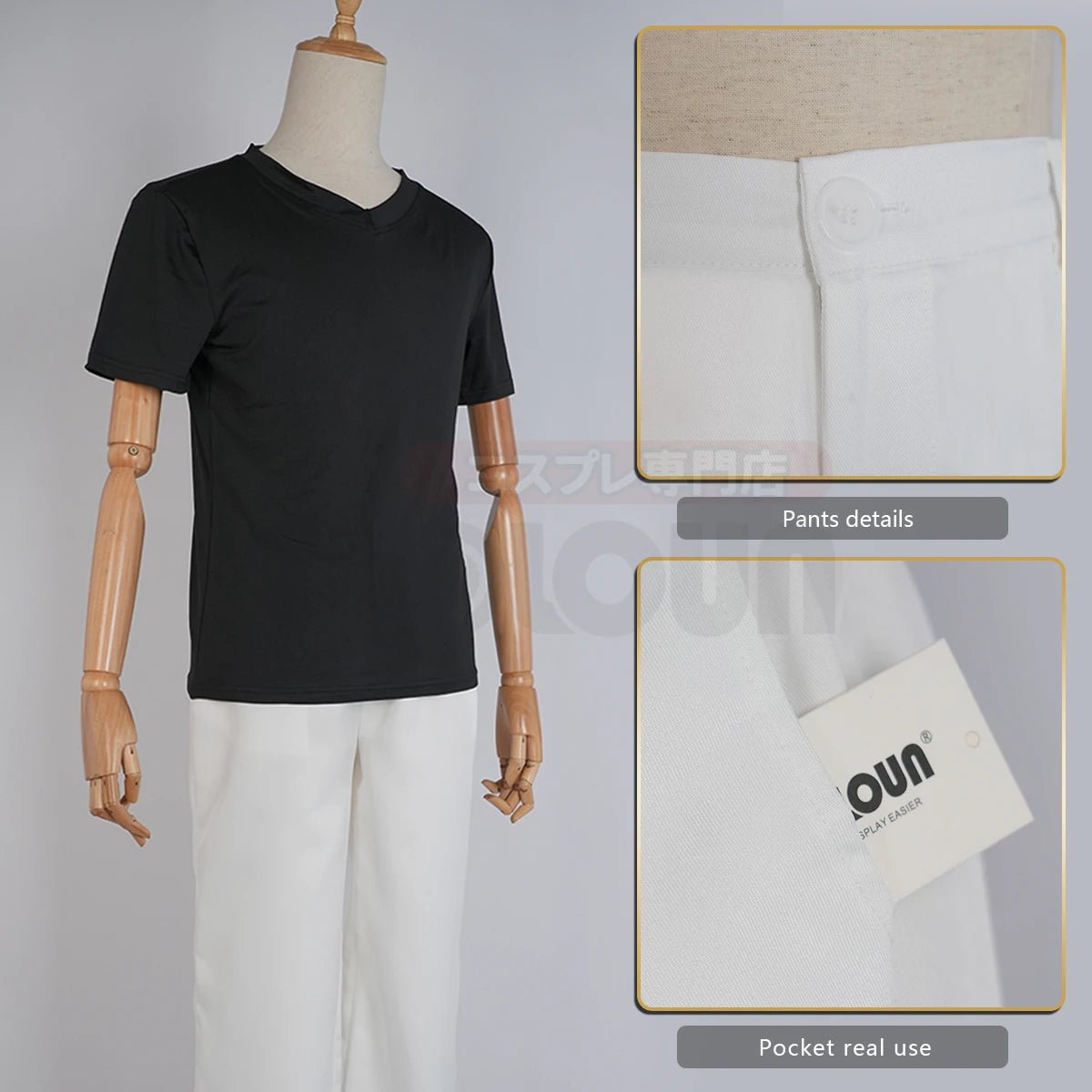 Fantasia Cosplay Tokyo Anime Dragão Negro Brahman Wakasa Imaushi Casaco com Bordado Presente Halloween Natal - Estrela Cosplay