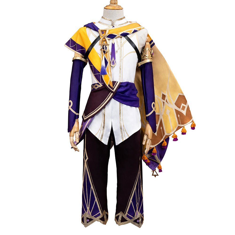 Traje de Cosplay de Proteção de Braço de Sísifo de Genshin Impact – Versão Ajustável com Strass para Homens - Estrela Cosplay