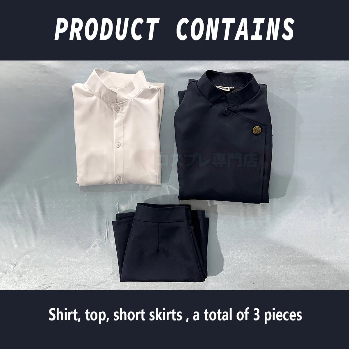 Fantasia de Cosplay Maki Zenin Jujutsu Kaisen Anime Peruca Azul Escuro Casaco Saia Rosa Sintética Halloween - Estrela Cosplay