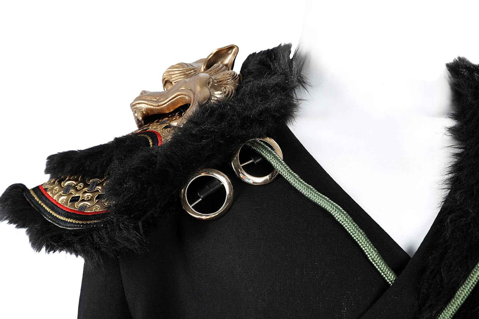 Fantasia Black Myth Wukong | Roupa de Cosplay Premium em Seda Preta e Dourada | Conjunto Completo - Estrela Cosplay