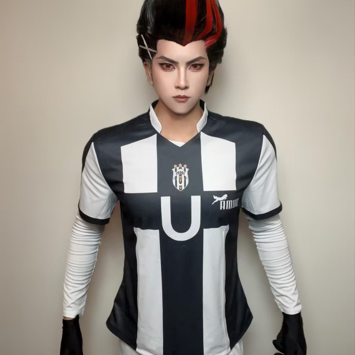 Conjunto de Cosplay Blue Lock: Niko Barou, Aiku Sendou, Snuffy Lorenzo e Aryu - Uniforme de Futebol e Perucas - Estrela Cosplay