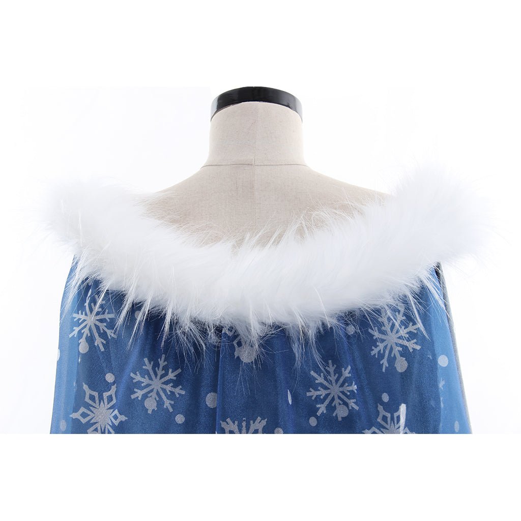 Vestido de Veludo Princesa Elsa Frozen | Cosplay Feminino para Halloween e Eventos - Estrela Cosplay