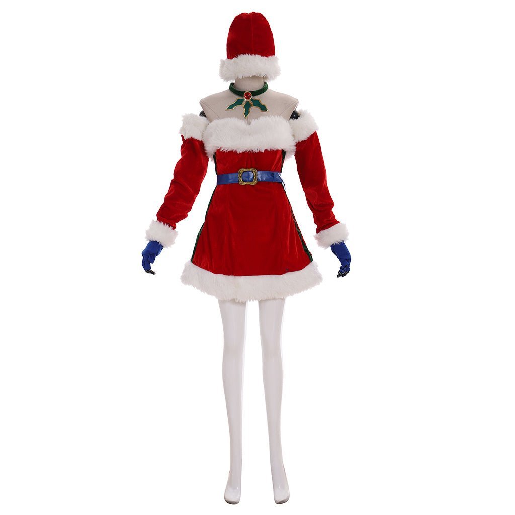 Fantasia de Miss Fortune Vestido de Natal Sexy | Traje da Caçadora de Recompensas de League of Legends - Estrela Cosplay