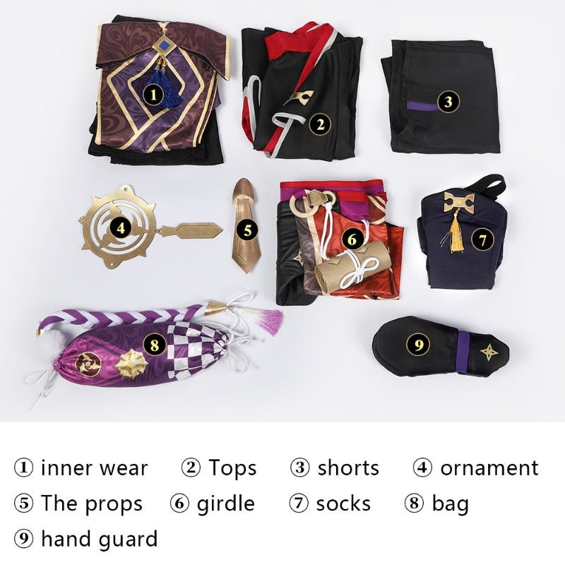 Fantasia de Scaramouche de Genshin Impact Ver 1 - Traje de Halloween - Estrela Cosplay