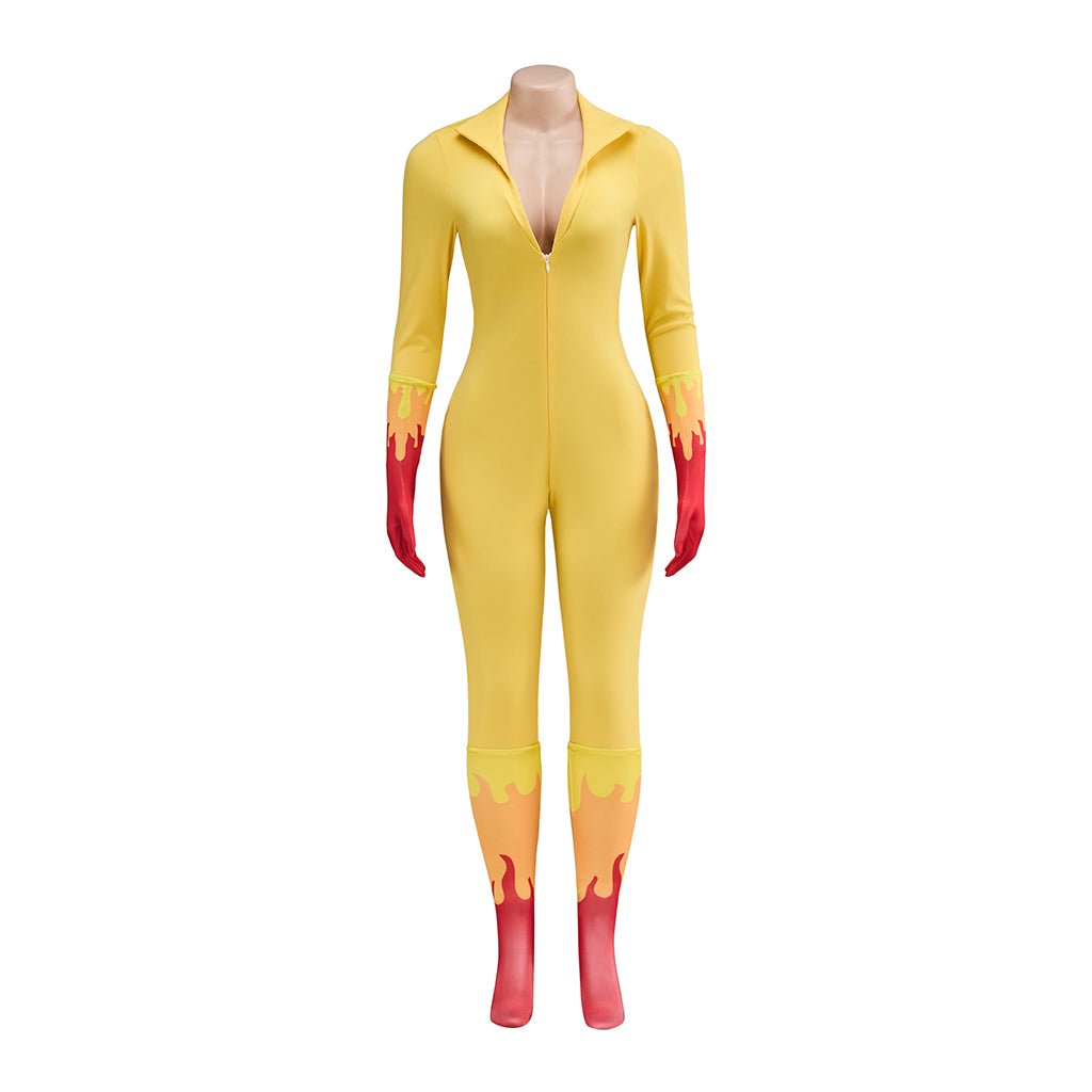 Traje de Cosplay Firestar – Amigos Espantosos Anjo Super-Herói Bodysuit - Estrela Cosplay