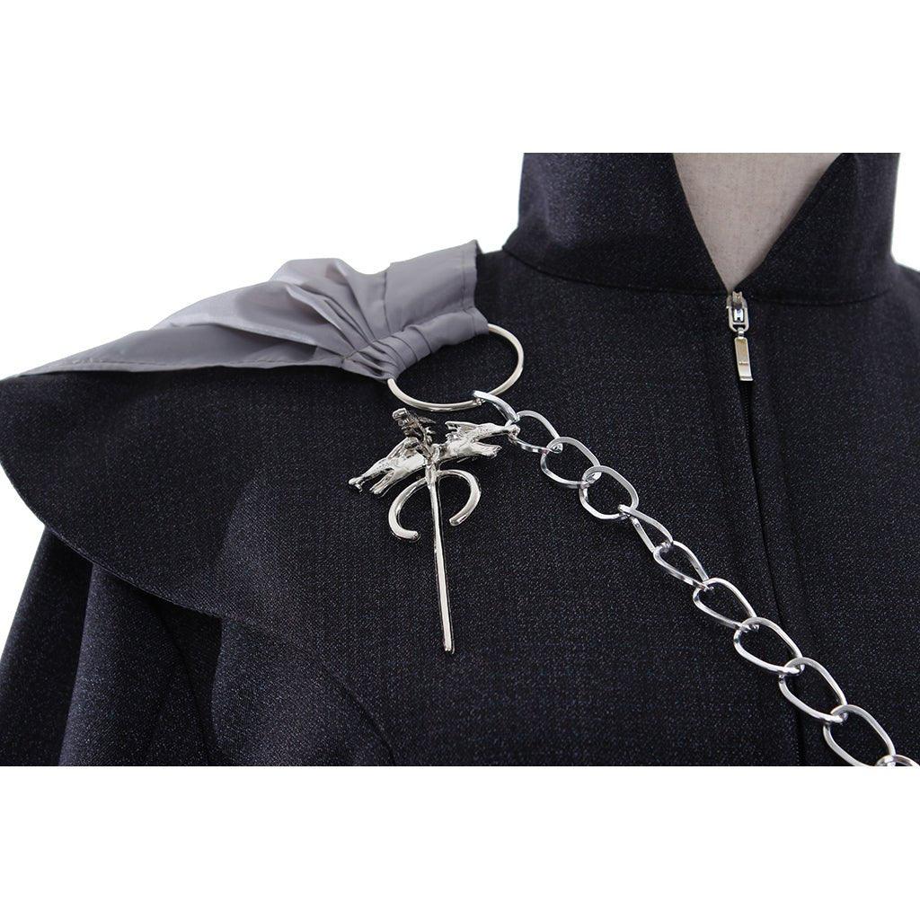 Fantasia de Daenerys Targaryen para Natal | Vestido Medieval e Capa Preta - Estrela Cosplay
