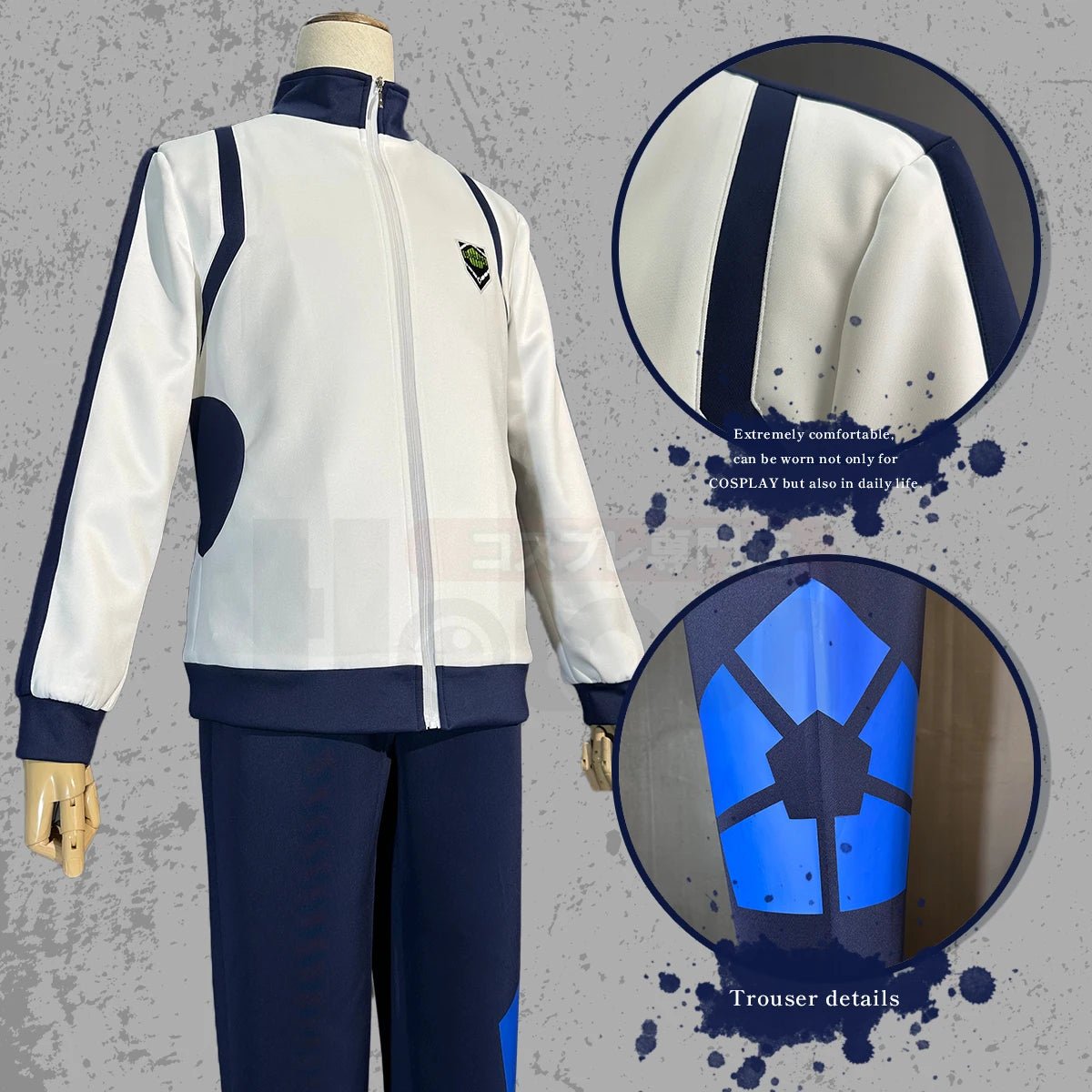 Blue Lock Anime: Traje de Cosplay Reo Nagi Bachira Isagi Chigir - Tracksuit com Zip Completo e Bordados - Estrela Cosplay