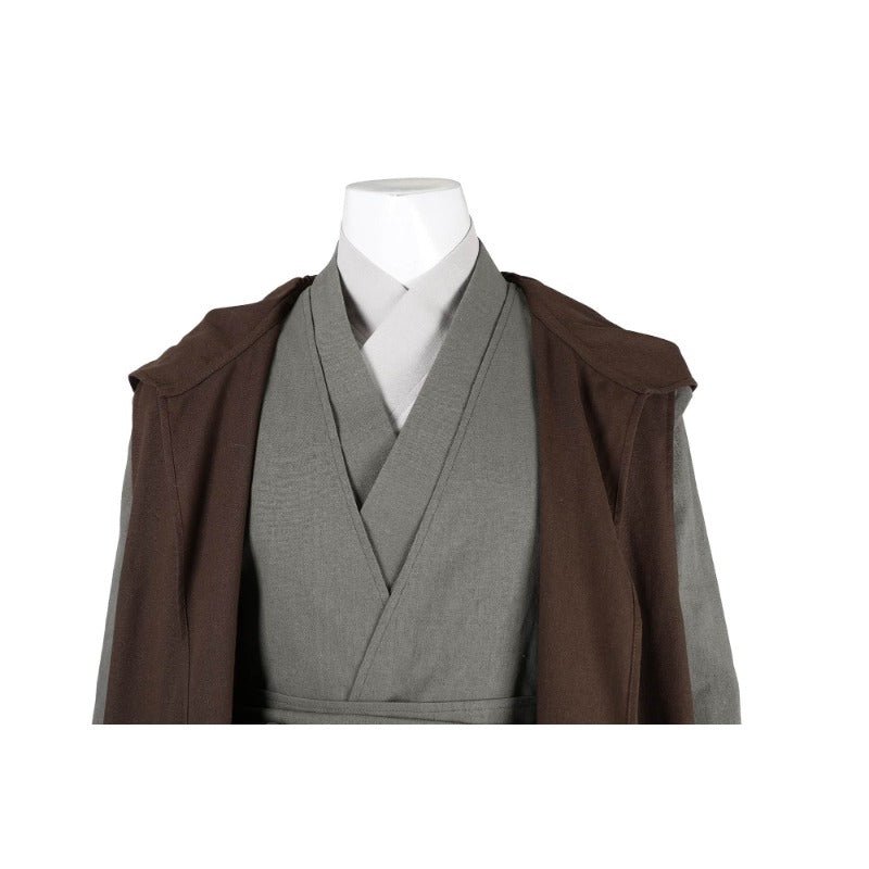 Traje de Cosplay Obi-Wan Kenobi Conjunto Completo - Manto Jedi para Halloween e Carnaval - Estrela Cosplay