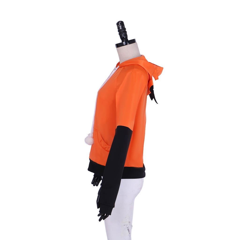 Capuz de Raposa com Zíper - Casaco de Veludo Laranja para Cosplay Personalizado - Estrela Cosplay
