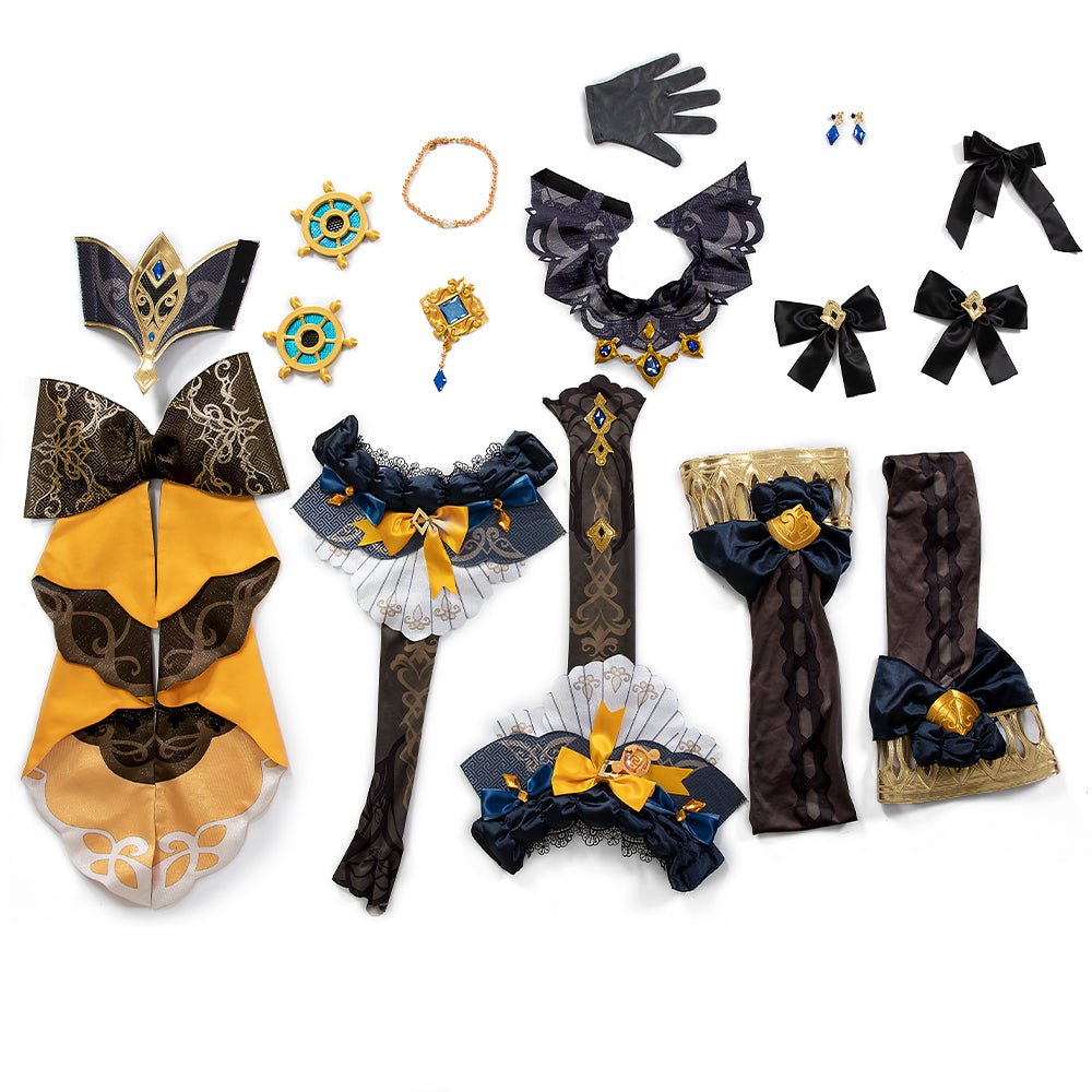 Genshin Impact – Fantasia de Cosplay Navia para Mulher - Estrela Cosplay