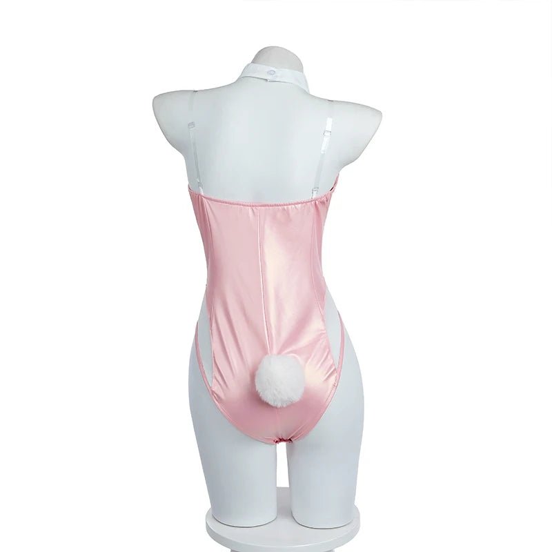 Fantasia de Coelhinha March 7th Honkai Star Rail para Mulheres - Uniforme Rosa Macacão - Estrela Cosplay