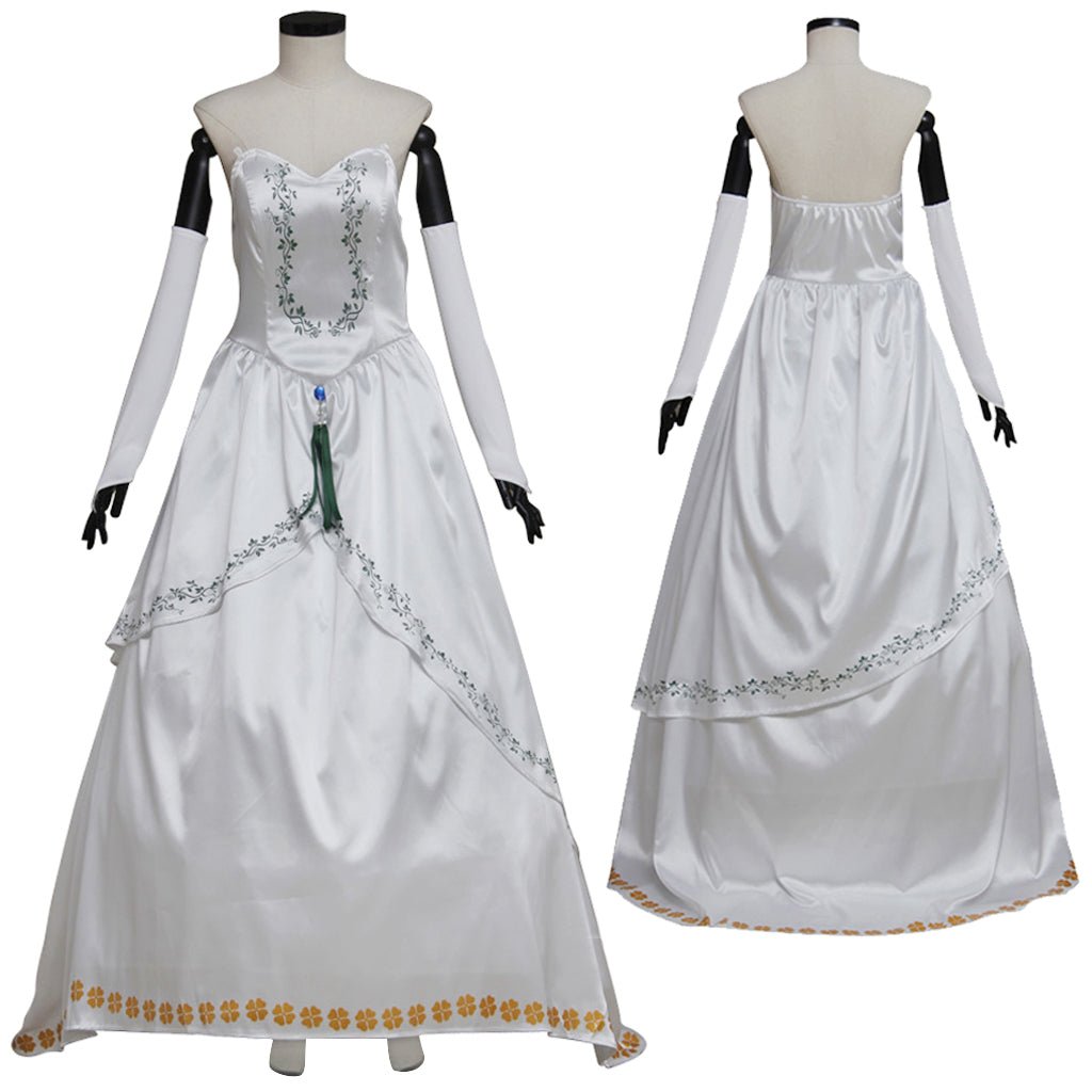 Fantasia de Princesa Garnet de Final Fantasy IX – Vestido de Noiva Branco para Mulheres Adultas - Estrela Cosplay