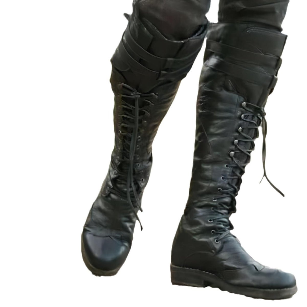 Botas de Cosplay Steampunk Medieval Pirata para Homens e Mulheres, Sapatos de Couro PU para LARP - Estrela Cosplay