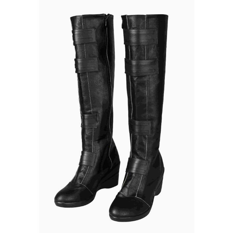 Traje de Cosplay da Viúva Negra Natasha Romanoff Macacão Preto Estampado para Halloween - Estrela Cosplay