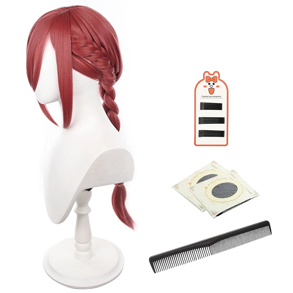 Peruca de Cosplay Chigiri Blue Lock - Trança Estilo Rosa Rede - Fibra Sintética Tamanho Ajustável - Estrela Cosplay