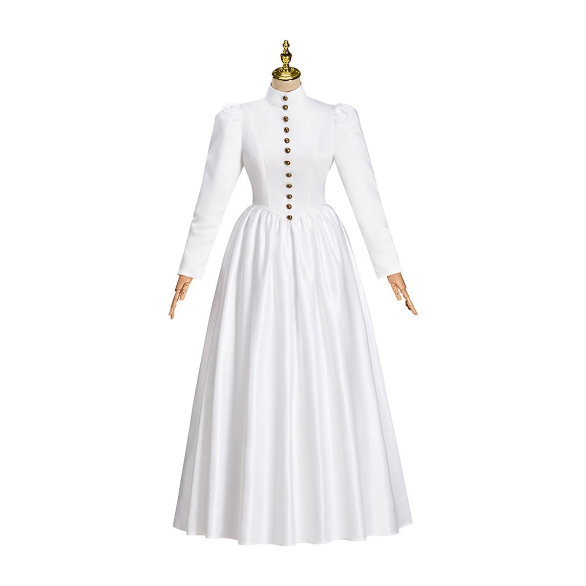 Vestido Vitoriano Branco para Cosplay – Traje Elegante de Lolita Gótica para Temas Renascentistas - Estrela Cosplay