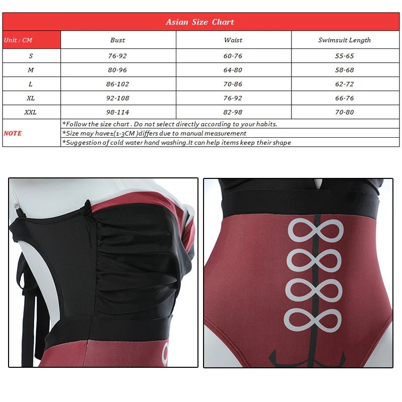 Maiô Beidou Verão Menina Uma Peça Design com Alças Mulheres Biquíni Praia Natação - Estrela Cosplay