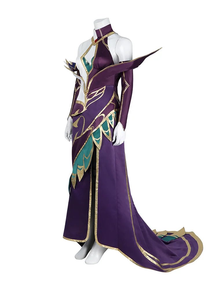 Vestido de Cosplay Morgana do LOL com Acessórios para Mulheres - Fantasia para Halloween e Carnaval - Estrela Cosplay