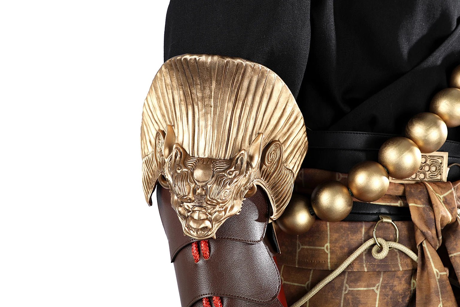 Fantasia Black Myth Wukong | Roupa de Cosplay Premium em Seda Preta e Dourada | Conjunto Completo - Estrela Cosplay