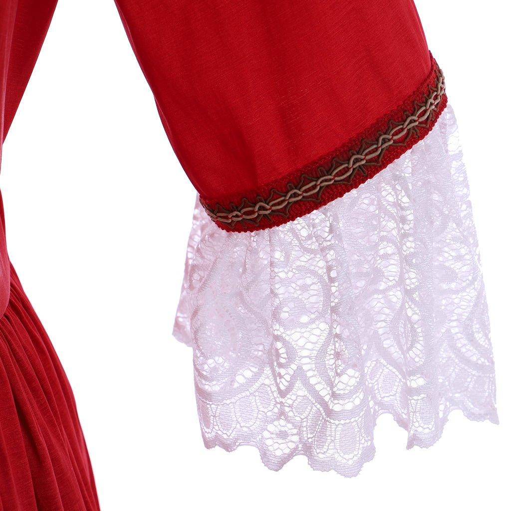 Vestido de Baile Vermelho Claire Randall Outlander | Cosplay Estilo Rococo e Medieval - Estrela Cosplay