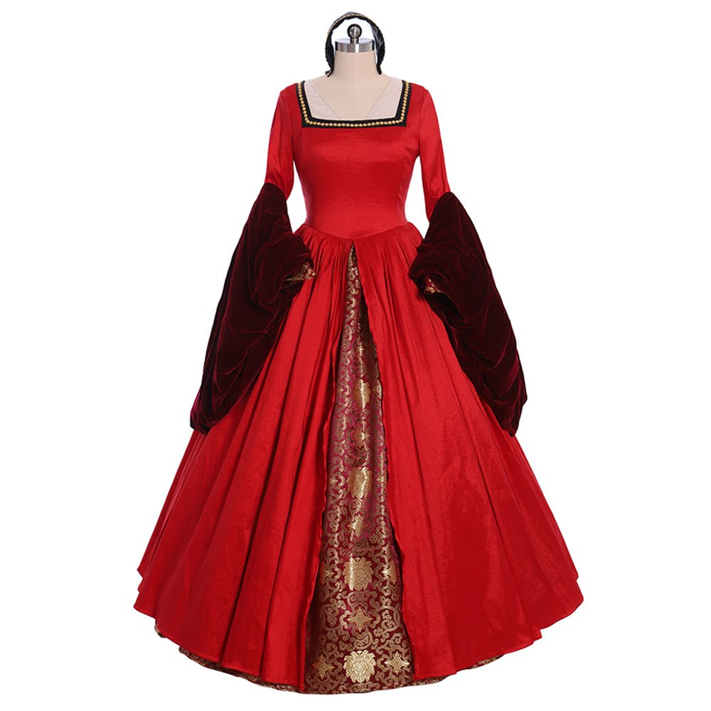 Vestido Vitoriano Rainha Elizabeth Tudor | Fantasia Cosplay Estilo Anne Boleyn para Eventos Renascentistas - Estrela Cosplay