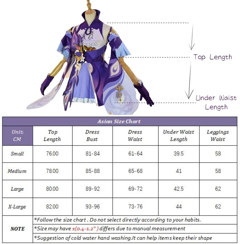 Fantasia Keqing Genshin Impact Cosplay Mulher Roxo Vestido Halloween - Estrela Cosplay