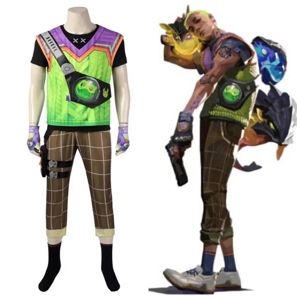 Traje de Cosplay Agente Gekko Valorant | Uniforme para Festa de Halloween - Estrela Cosplay