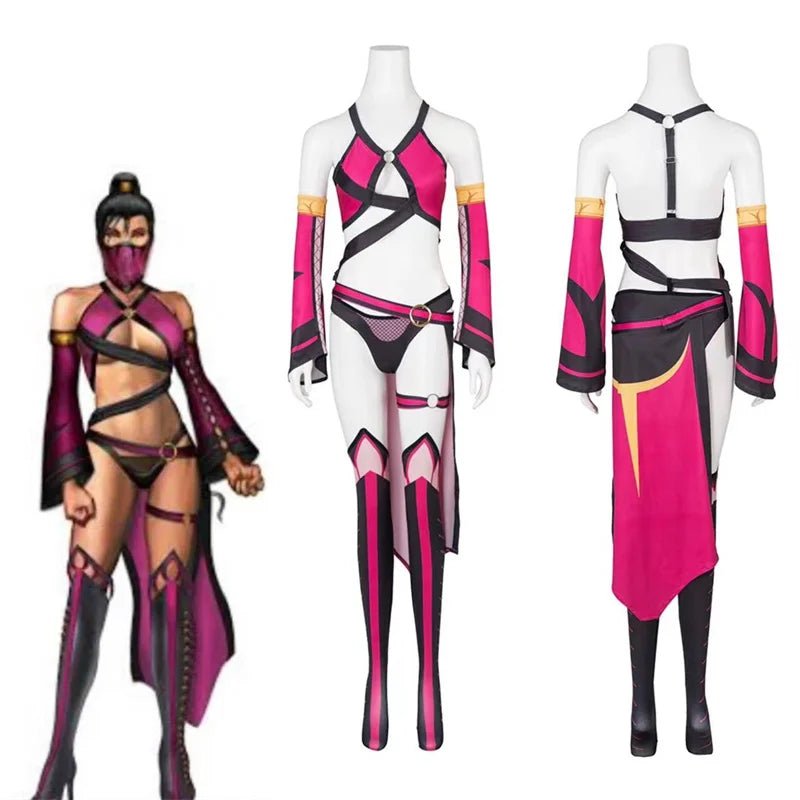 Traje de Cosplay de Mileena de Mortal Kombat - Fantasia Completa para Mulheres - Estrela Cosplay