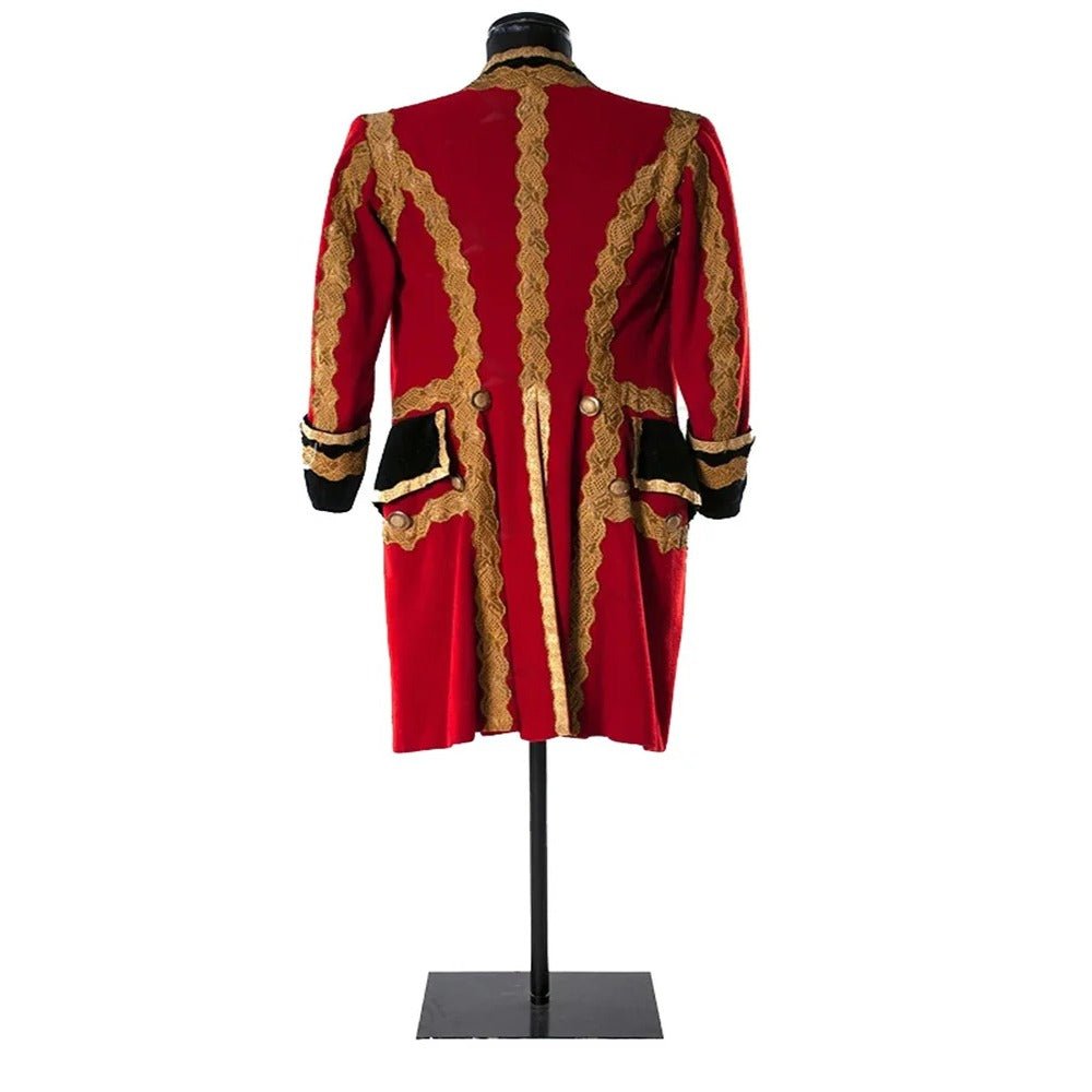 Casaco Vermelho para Homens dos Anos 1770 - Casaca Vitoriana de Rei ou Príncipe, Medieval, Regencia, Período Georgiano para Teatro e Palco - Estrela Cosplay
