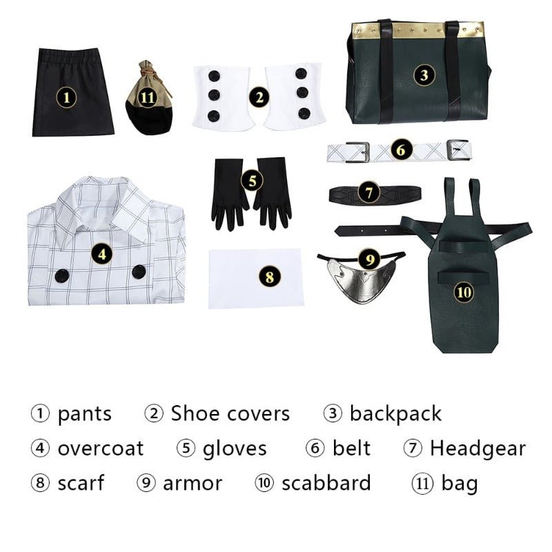 Fantasia de Sephiroth de FF7 Ever Crise - Casaco Branco de Alta Qualidade para Halloween e Festas - Estrela Cosplay