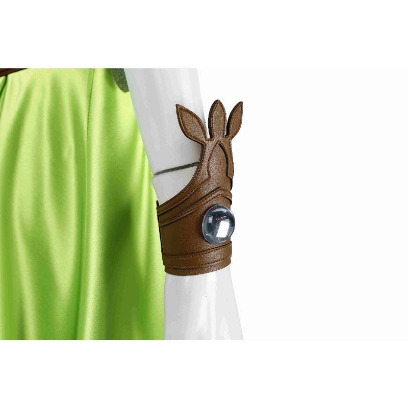 Fantasia FF14 Nophica - Vestido Longo Verde para Halloween e Festas - Estrela Cosplay