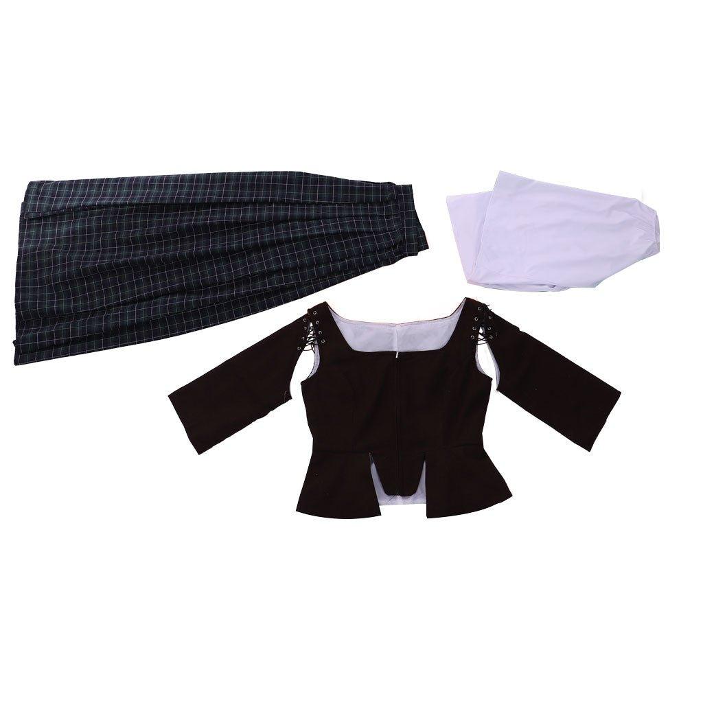 Fantasia Claire Fraser Outlander | Vestido Colonial Prairie Escocês para Mulheres Adultas - Estrela Cosplay