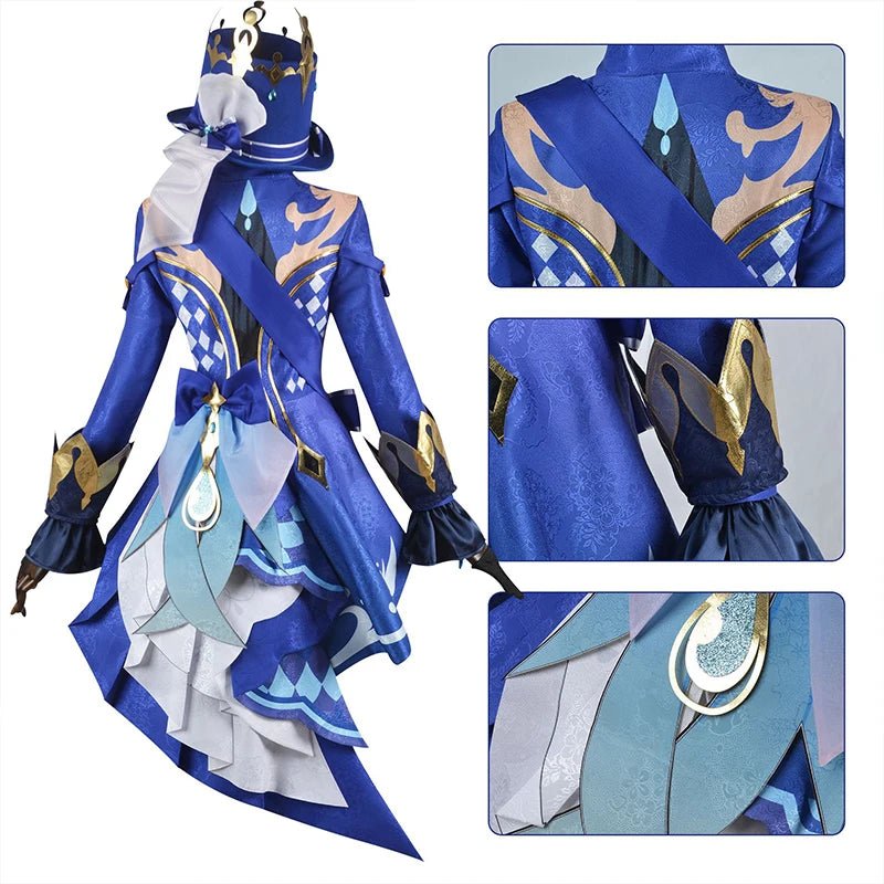 Fantasia de Furina de Genshin Impact - Deus da Água de Fontaine Focalors para Mulheres - Estrela Cosplay