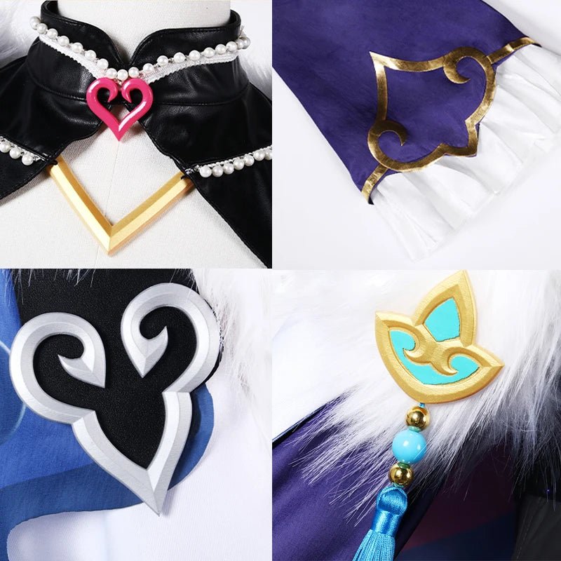 Fantasia Cosplay Baiheng de Honkai Star Rail - Arqueira Foxian e Piloto - Vestido Feminino para Halloween e Festas Temáticas - Estrela Cosplay