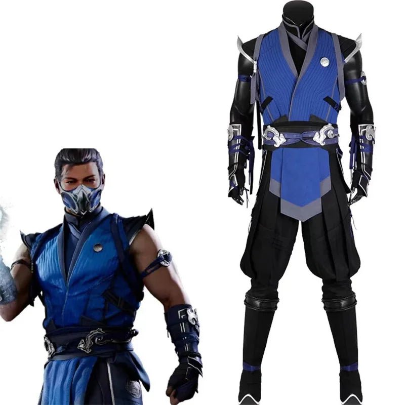 Traje de Cosplay Sub-Zero Mortal Kombat para Homens - Fantasia de Halloween e Carnaval - Estrela Cosplay