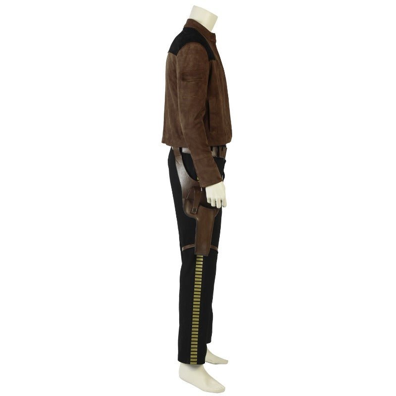 Fantasia de Han Solo - Casaco de Camurça, Cinto de Couro e Coldre Conjunto Completo para Cosplay - Estrela Cosplay