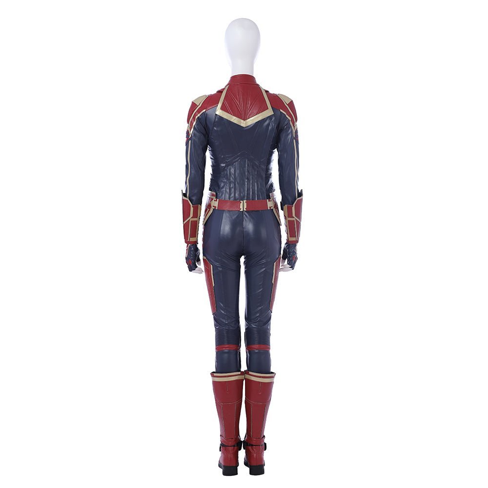 Traje de Cosplay da Capitã Marvel Versão Vermelha - Roupa da Capitã Marvel (Carol Danvers) do Filme - Estrela Cosplay