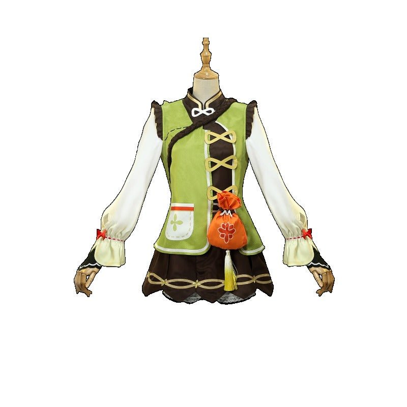 Fantasia de Yaoyao Cosplay - Traje de Halloween com Peruca e Mochila para Mulheres e Crianças - Estrela Cosplay