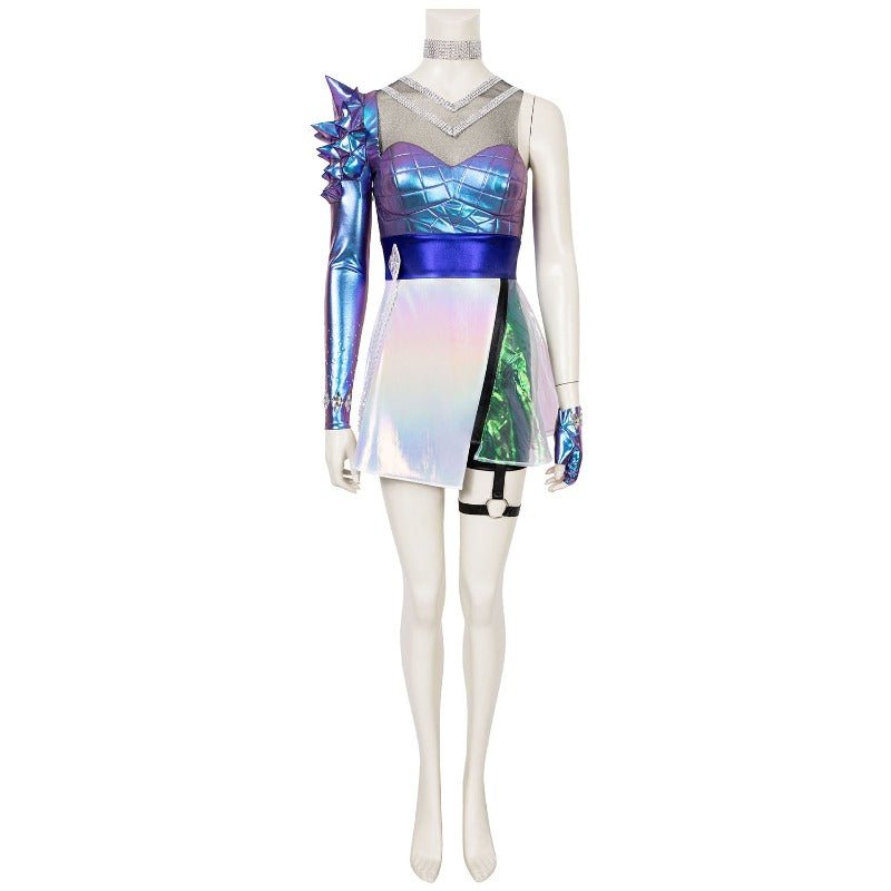 Fantasia de Cosplay Ahri K/DA ALL OUT para Mulheres - Traje de Raposa de Nove Caudas Anime - Estrela Cosplay