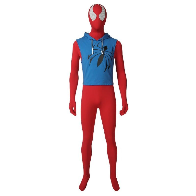 Traje de Cosplay Scarlet Spider Ben Reilly - Autêntico do Spider-Verse - Estrela Cosplay