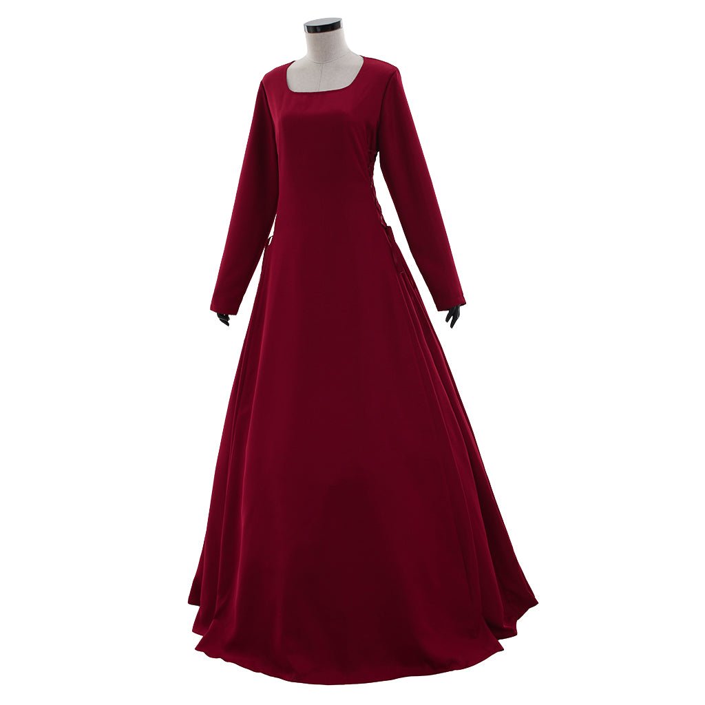 Vestido Gótico Vitoriano Vermelho para Mulheres | Vestido Elegante de Baile Renascença Vitoriana para Festa de Halloween - Estrela Cosplay